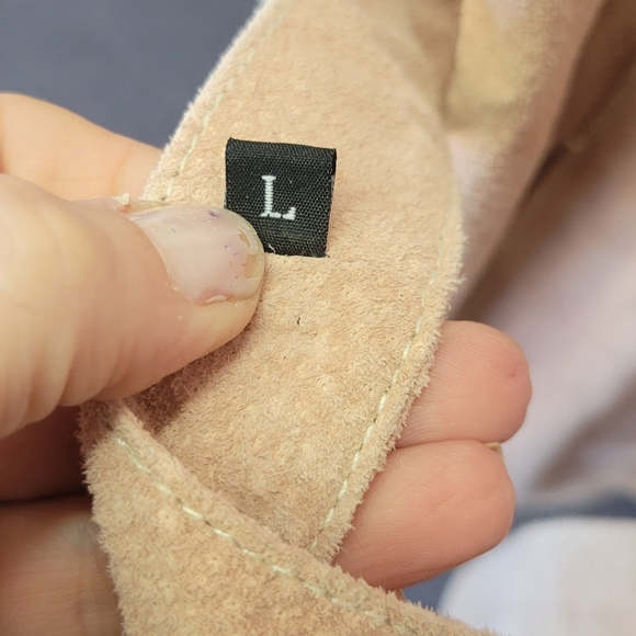 Wilsons Leather Maxima | Pink | Genuine Leather Button Up Jacket w/belt | Size L - Picture 11 of 12